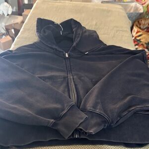 GAP Blue Washed Full-Zip Hoodie